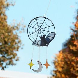 Decorative Figurines Bat Moon Star Hanging Outdoor Pendant Ornament Paper Decorations Home Again Glass Frames For Stained