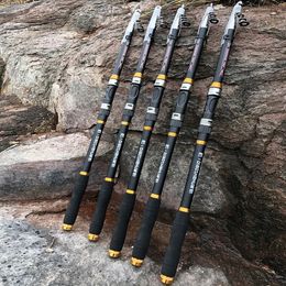 GDA Telescopic Fishing Rod 2.1M-3.6M Ultralight Carbon Fibre M Power Spinning Pole Lure Weight 5-50g Pesca 240425