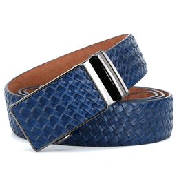 Fashion Genuine split Leather fabric texture Belt Designer Men's Belts Man High Quality Automatic Buckles Male Waist Strap B32 178b