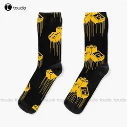 Women Socks Brick Bleed Yellow Anime Unisex Adult Teen Youth Personalised Custom 360° Digital Print Hd High Quality