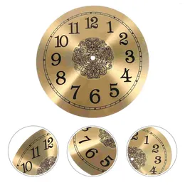 Clocks Accessories Wall Clock Dial Accessory Plate Metal Replacement Round For DIY Movement Parts Student