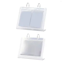 Frames Desktop Acrylic Po Display Holder Small Picture Mini Book Flip For