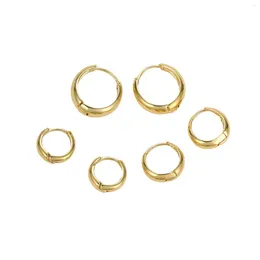 Hoop Earrings Woman Set 3 Pairs Simple Style Hypoallergenic For Banquet Gown Travel Ears Decor