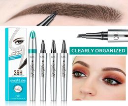 QIC Fourfork Microblading Eyebrow Pencil 36Hours Super Long Lasting Brow Tattoo Pen Waterproof SmudgeProof Eyebrows Makeup3500640