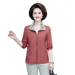 Women's Jackets Fashion Middle-aged Mother Spring And Autumn Short Coat Western Style Old Small Fragrance Leisure 5XL