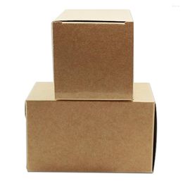 Gift Wrap 50pcs/Lot 5x5x5cm Kraft Paper Retro Mini Box Handmade Soap Paperboard Package For Party Gifts Wrapping Birthday Supplies