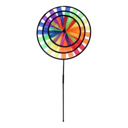 Decorations Large Rainbow Windmill Wind Spinner Colourful Lawn Yard Garden Outdoor Decoration