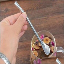 Drinking Straws 100Pcs Stainless Steel St Filter Handmade Yerba Mate Tea Bombilla Gourd Washable Practical Tools Bar Accessories Dro Dhgp1