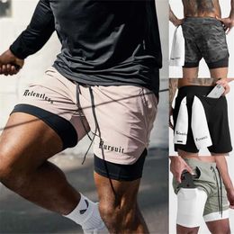 Men's Shorts 2022 camouflage Running Shorts Men 2 in 1 Sports Jogging tatting Quick Dry Gym Training Sport Workout Short Pants 2022 c T240505