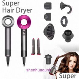 Hair Dryers N Negative Ionic Professional Salon Blow Powerf Travel Homeuse Cold Wind Hairdryer Temperature Care Blowdryer Drop Deliv Dhpqi CTRO
