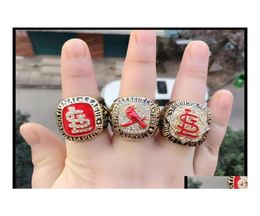 Three Stone Rings High Quality 3Pcs 1985 2004 2006 Misi Baseball ship Ring Set Sec Sports Jewelry Fans Us Size 11 DropDhrv04786081