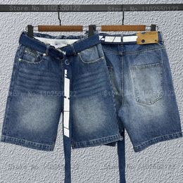 Spring and summer mens high quality cotton jeans shorts top 100% denim five pants for men women 240429