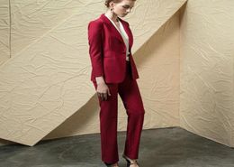 Charming Red One Button Women Tuxedos Ladies Party Suits Wear Girls Formal Evening Dresses Informal Office Wear8048207