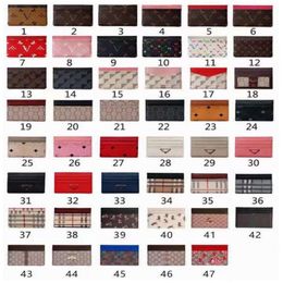 Wholesale Fashion Credit Card Holders Women Mini Wallets High Quality Genuine Leather Men Designer Pure Colour Card Holder Wallet With B 295Q