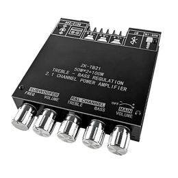 Amplifier 2X50W+100W Bluetooth 5.0 TPA3116D2 Power Subwoofer Amplifier Board 2.1 Channel Class TPA3116 Audio Stereo Equaliser Amp