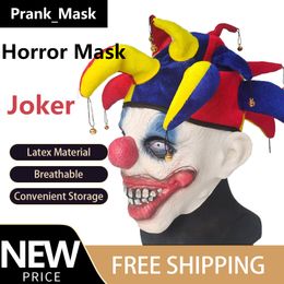 Joker Mask Red Hair with Hat Halloween Costume Free Shipping Terror Mask Cosplay Latex Mask Funny Props Toys Party Toys & Supplies Mask Gift