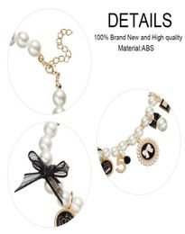 Cat Collars Leads Fashion Cute Collar Jewelry Puppy Accessories Bow Necklace Dog Princess Adjustable Pet Pearl1805531