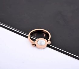 Highquality rose gold doublesided rotation With Side Stones Rings Fashion lady creative flip ring Send original gift box7313453