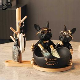 Objetos decorativos Figuras nórdicas Butler French Butler DecorationBig Boca de Estátua Caixa de Estátua Caixa de Armazenamento Resina Animal Escultura Decoração Decoração de Gifra Decoração T240506