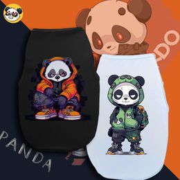 Pet Summer New Trendy Brand Panda Print Vest Cat/dog Small and Medium-sized Breathable Chihuahua Clothing Tops Are Versatile