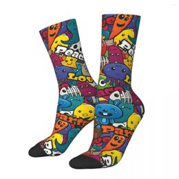 Men's Socks Funny Crazy Sock For Men Colour Vintage Doodle Monster Quality Pattern Printed Crew Novelty Gift