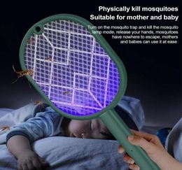 Other Garden Supplies Electric Insect Racket Zapper USB Rechargeable Summer Mosquito Swatter Kill Fly Bug Killer Trap2497918