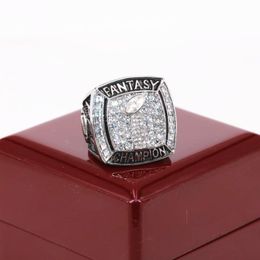 Factory Wholesale Price 2018 Fantasy Football Champion Ring USA Size 7 To 15 With Wooden Display Box Drop Shipping 243l