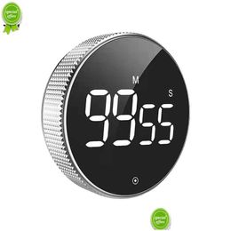 Kitchen Timers New Digital Timer Manual Countdown Electronic Alarm Clock Magnetic Led Mechanical Cooking Shower Study Stopwatch Drop D Otu61