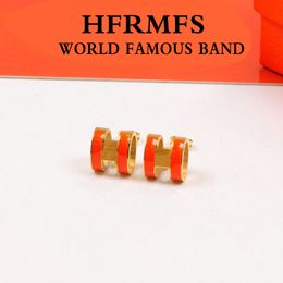 Designer Jewellery H enamel pendant Earrings Stud Women's Fashion Stud Earrings Luxury Style High Quality H Letter Earrings Gift Box Optional Purchase