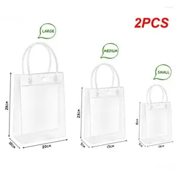 Storage Bags 2PCS Transparent PVC Travel Organiser Clear Makeup Bag Beautician Cosmetic Beauty Case Toiletry
