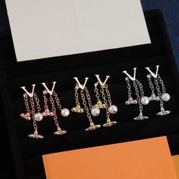 Flowers Letter Earrings Fashion Charm earrings designer silver letter earrings for Woman 925 silver needle earrings