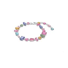 sister neckless for woman Swarovski Jewelry sailormoon necklace Matching Rainbow Color Flowing Light Colorful Candy Bracelet Female Swallow Element Crystal Bra