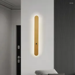 Wall Lamp Led Indoor Touch Switch Sconce Lighting Fixture Bedroom Living Room Sofa Background Long Light For Home