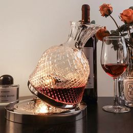 15L Wine Decanter Luxury Rotary Glass Bar Accessories Crystal Gadget Transparent Barware Decanding 240429