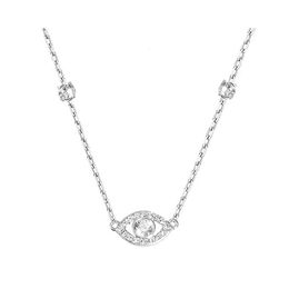 neckless for woman Swarovskis Jewellery Lucky White Diamond Devils Eye Necklace Female Swarovski Element Clavicle Chain Pendant