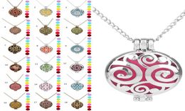 Aroma Diffuser Necklace Open Lockets Pendant Perfume Essential Oil Locket Necklace 70cm Chain with Felt Pads4509727