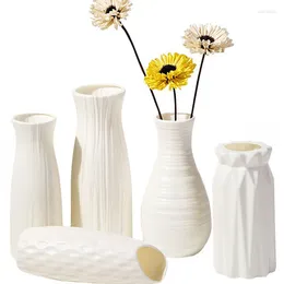 Vases Vase 1PC Plastic Drop Resistant Decoration Fresh Living Room Bedroom Desktop Home El Restaurant