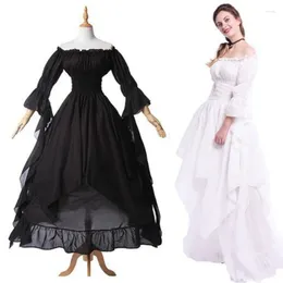 Casual Dresses European Gorgeous Lace Flared Sleeve Retro Gothic Dress Cosplay Ball Princess Wedding For WomenFresh And Sweet