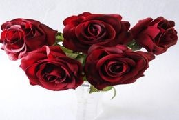 12Pcs Real Touch Rose Artificial Flowers Roses Open Moisture Fake Single Rose Natural Looking Rose Flowers 15 Colours for Wedding F7503045