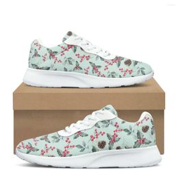 Casual Shoes Pinecones Cranberries Pattern Women's Air Mesh Sneakers Cosy Soft Outdoor Running Flats Lightweight Breathable Walking