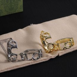 New Gold Charm earrings designer silver letter earrings for Woman 925 silver needle earrings Brass Fashion Jewellery Supply