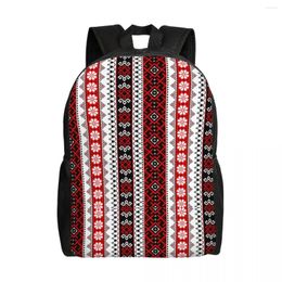 Backpack Bold Colourful Ukraine Style Vyshyvanka Embroidery Water Resistant School College Bohemian Geometric Bag Print Bookbag