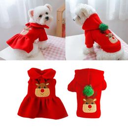 Dog Apparel Christmas Moose Couple Costume Small/Medium Comfort Coat Breathable Warm Pet Clothing In Winter Festival Chihuahua Dress