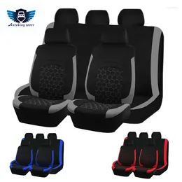 Car Seat Covers Breathable Accessories Interior Universal Polyester Set Fit For Most SUV Van Cushion