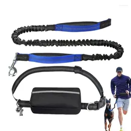 Dog Collars Walking Belt Hands Free Puppy Lead Waist Reflective Running Dual Padded Handles Training