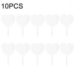 Festive Supplies 10pcs Thick Paddle Circle Insert Cake Topper Baby Shower Party Decor Transparent Wedding Cupcake DIY Blank Acrylic For