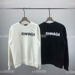 Early spring 2022 new hoodie Colour block letter logo Short Sleeve Tee double strand fine cotton fabric black and white 554 191E