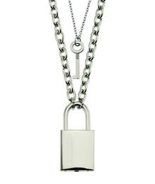 Hip hop glossy key and lock set pendant for men and women the gift for men and women9766441