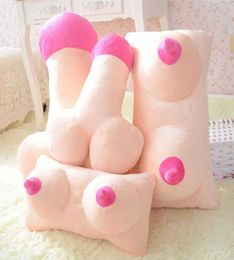 1pc Plush Cushion Big Boobs Breast Toy Penis Dick Pillow Couple Funny Gifts Erotic Pillow Sexy Kawaii Toy Valentine Day Present 217798498