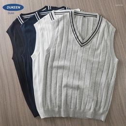 Men's Tank Tops American Striped Sweater Men In Autumn Winter With HigH-end Base And A SleeveleSS V-neck Vest For Jacket